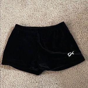 Gymnastics velvet shorts